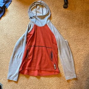 Melanzana micro grid hoodie, size medium mens